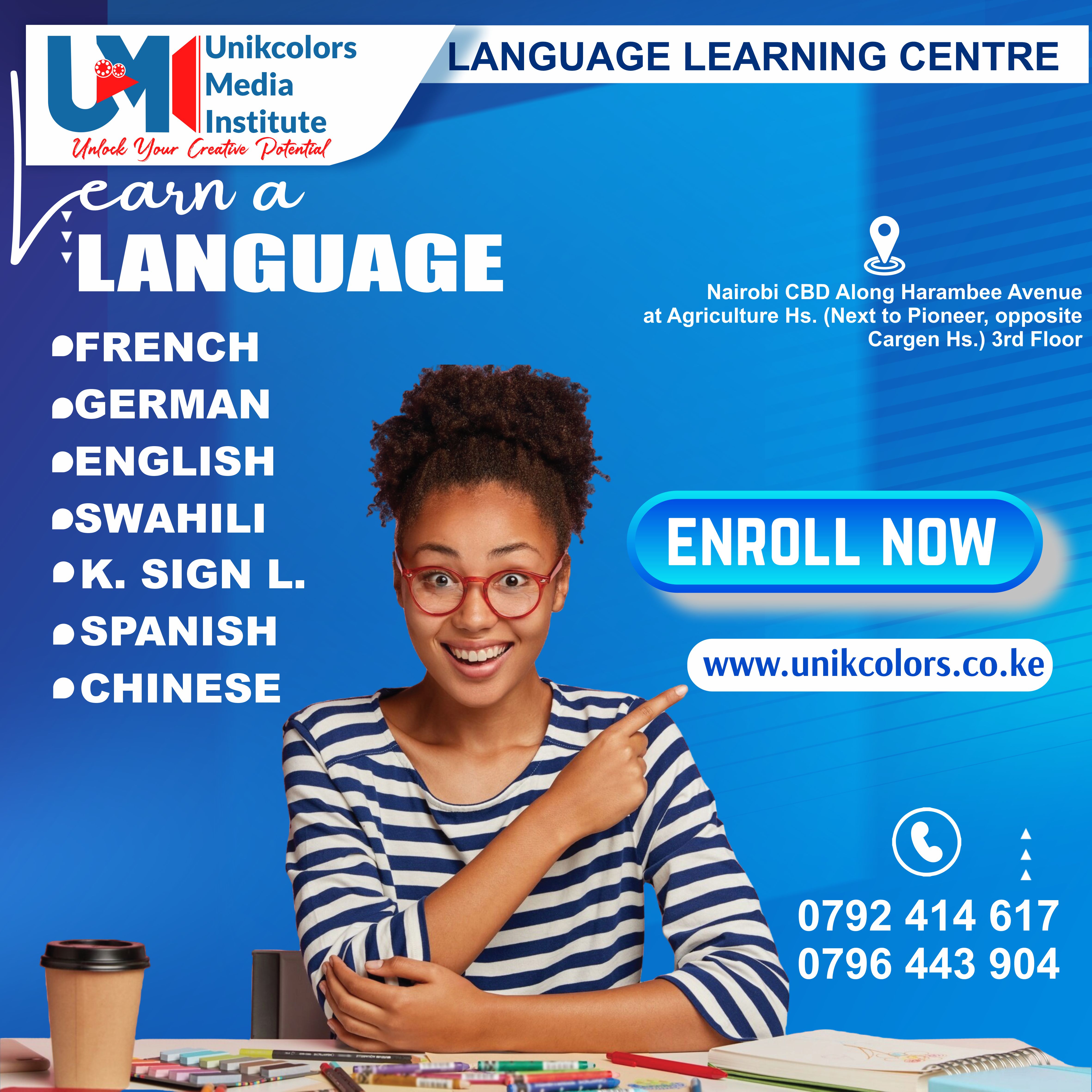 LANGUAGE TRAINING CENTRE - GERMAN | ENGLISH | FRENCH | CHINESE | SPANISH | SWAHILI | KENYA SIGN LANG